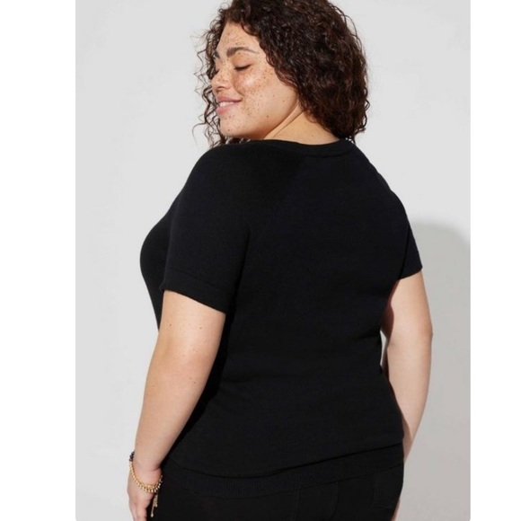 TORRID NWT Lucas Star Wars Short Sleeve Sweater Top - Picture 2 of 6